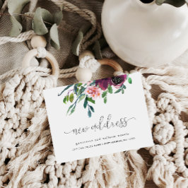 新しいアドレス書道のアドレス変更の移動 案内ポストカード