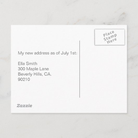 新しいアドレス案内のポストカード 案内ポストカード (裏面)