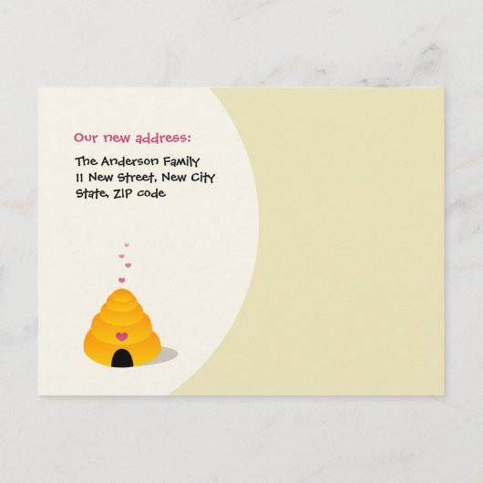 新しいアドレス案内はがき 案内ポストカード (裏面)