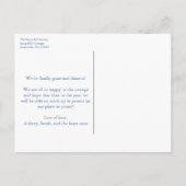 新しいアドレス水の色かぼちゃジンジャージャー瓶の移動 案内ポストカード (裏面)