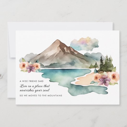 新しいアドレス水の色の山々移動 案内状 (正面)