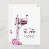 新しいアドレス水の色メールボックスの移動のお知らせ 案内ポストカード (正面/裏面)