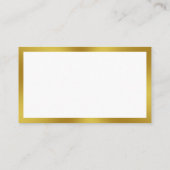 新しいアドレス白黒金ゴールドの移行アナウンス 名刺 (裏面)