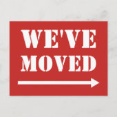 新しいアドレス矢印移動はがきを移動 案内ポストカード (正面)