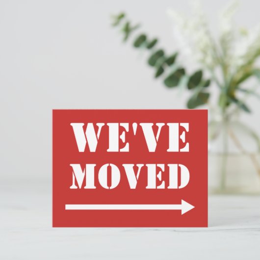 新しいアドレス矢印移動はがきを移動 案内ポストカード (スタンド正面)