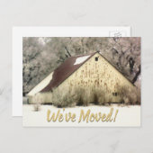 新しいアドレス私たちはバおもしろいン移動 案内ポストカード (正面/裏面)