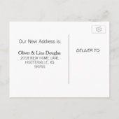 新しいアドレス私たちはバおもしろいン移動 案内ポストカード (裏面)