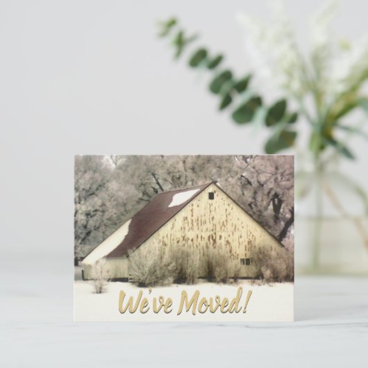 新しいアドレス私たちはバおもしろいン移動 案内ポストカード (スタンド正面)