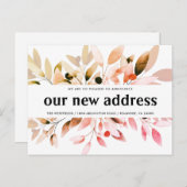 新しいアドレス紅葉フローラの移動 案内ポストカード (正面/裏面)