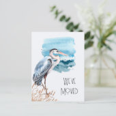 新しいアドレス素晴らしブルーヘロンウォーターフロント移動 案内ポストカード (スタンド正面)