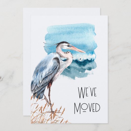 新しいアドレス素晴らしブルーヘロンウォーターフロント移動 案内状 (正面/裏面)