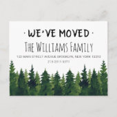 新しいアドレス素朴ウォーターカラーフォレスト ポストカード (正面)