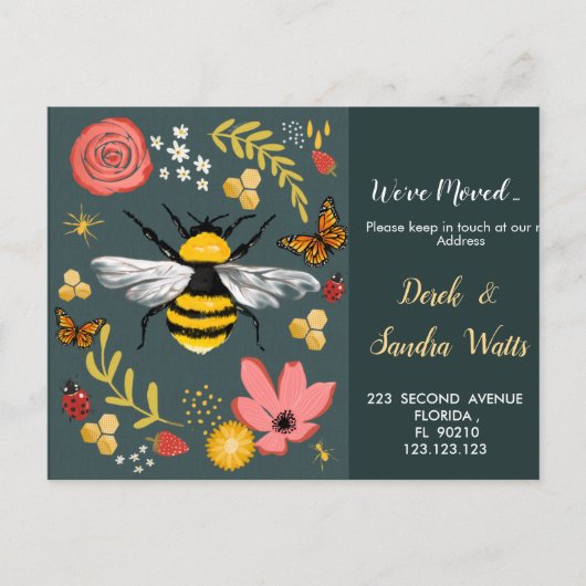 新しいアドレス自然を移動 案内ポストカード (正面)