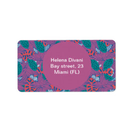 新しいアドレス返しラベルフローラカラフルシール ラベル