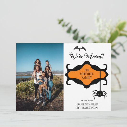 新しいアドレス追加フォトハロウィーン移動 案内状 (スタンド正面)