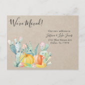 新しいアドレス通知の移動Autumnカボチャ 案内ポストカード (正面)