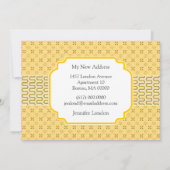 新しいアドレス通知ゴールデンエジプトパターン 案内状 (裏面)