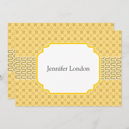 新しいアドレス通知ゴールデンエジプトパターン 案内状 (正面/裏面)