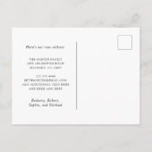 新しいアドレス金ゴールド金属製の鳥の移動 案内ポストカード (裏面)