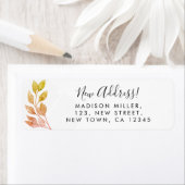 新しいアドレス錆の葉差出人住所 ラベル (インサイチュ)