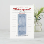 新しいアドレス青フロントドアカードを閉じる 招待状 (スタンド正面)