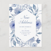 新しいアドレス | ダスティブルーチノワセリーフローラ ポストカード (正面)