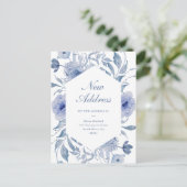 新しいアドレス | ダスティブルーチノワセリーフローラ ポストカード (スタンド正面)