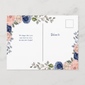 新しいアドレス |フローラの幾何学的な動きの発表 ポストカード (裏面)