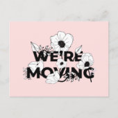 新しいアドレス |フローラピンク |お知らせ ポストカード (正面)