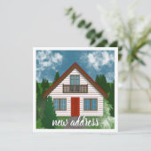 新しいアドレス |ホワイトカントリーハウスレッドドアスケッチ 案内状 (スタンド正面)