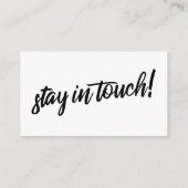 「新しいアドレス」ミニマルタイポグラフィ挿入カード エンクロージャーカード (裏面)