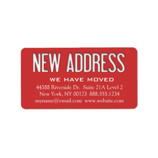 「新しいアドレス」変更通知ラベル ラベル