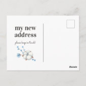 新しいアドレス |水彩コットンリース ポストカード (裏面)