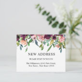 新しいアドレス |水彩フローラと緑 ポストカード (スタンド正面)