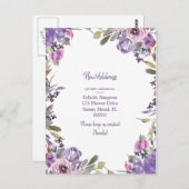 新しいアドレス|紫のフローラの移動通知 ポストカード (正面/裏面)
