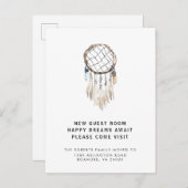 新しいアドレスDreamcatcherの結晶の羽が動いている 案内ポストカード (正面/裏面)