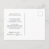 新しいアドレスeucalyptusシックな書道の移動 案内ポストカード (裏面)