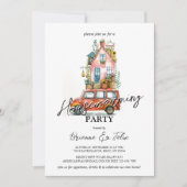 新しいアドレスI車の移動ホームハウス温暖化パーティー 招待状 (正面)