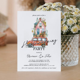 新しいアドレスI車の移動ホームハウス温暖化パーティー 招待状