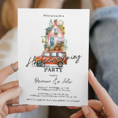 新しいアドレスI車の移動ホームハウス温暖化パーティー 招待状