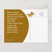 新しいアドレスPCを移動したポストカードカウボーイ 案内ポストカード (裏面)