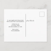 新しいアドレスPeoniesフローラの移行の発表 案内ポストカード (裏面)