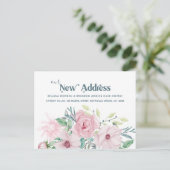 新しいアドレスPeoniesフローラの移行の発表 案内ポストカード (スタンド正面)