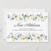 新しいアドレスWildflowerの移動告知 案内状 (正面)