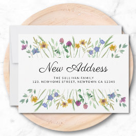 新しいアドレスWildflowerの移動告知 案内状