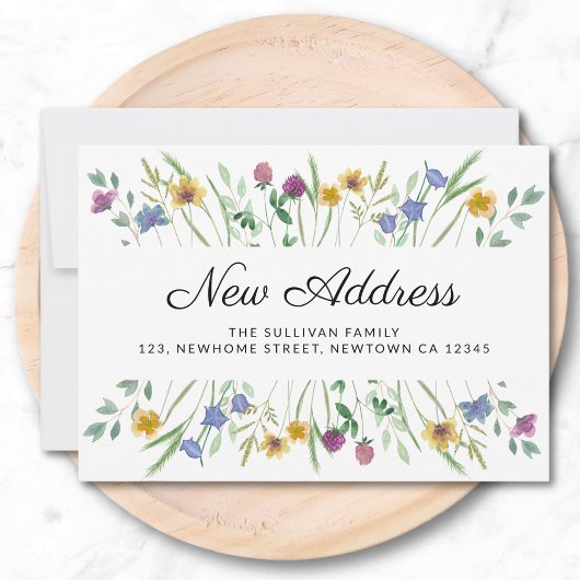 新しいアドレスWildflowerの移動告知 案内状