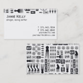 新しいアフロの櫛 名刺 (正面/裏面)