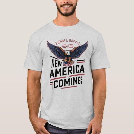 新しいアメリカが来る カマラ・ハリス 2024 大統領 Tシャツ (正面)
