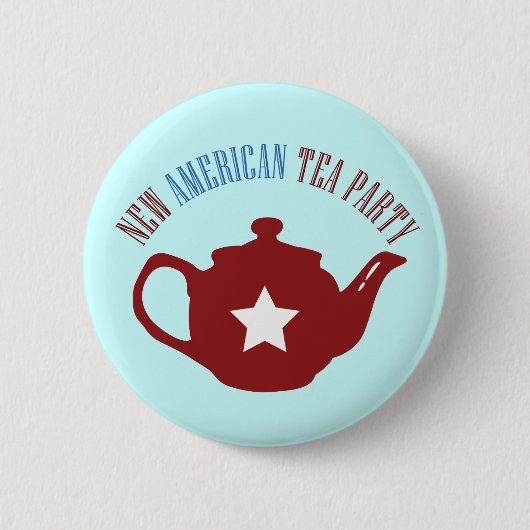 新しいアメリカのお茶会 缶バッジ (正面)