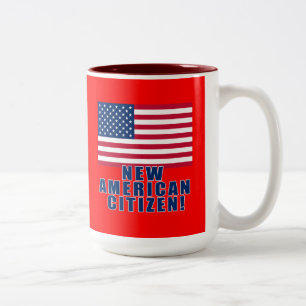 新しいアメリカの市民のギフトおよびTシャツ ツートーンマグカップ